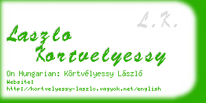 laszlo kortvelyessy business card