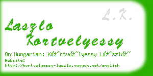 laszlo kortvelyessy business card